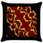 Tribal Summer Nightsdreams Pattern Black Throw Pillow Case Front