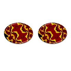 Tribal Summer Nightsdreams Pattern Cufflinks (oval)