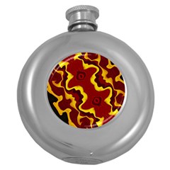 Tribal Summer Nightsdreams Pattern Hip Flask (round)