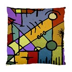 Multicolored Tribal Pattern Print Cushion Case (Two Sided)  Front