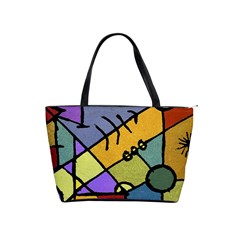 Multicolored Tribal Pattern Print Large Shoulder Bag