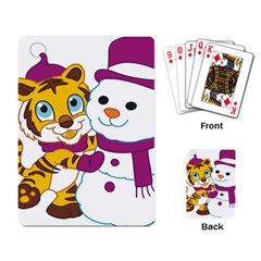 Winter Time Zoo Friends   004 Playing Cards Single Design by Colorfulart23