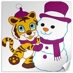 Winter Time Zoo Friends   004 Canvas 20  X 20  (unframed) by Colorfulart23