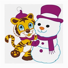 Winter Time Zoo Friends   004 Glasses Cloth (medium, Two Sided) by Colorfulart23