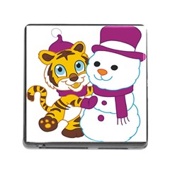 Winter Time Zoo Friends   004 Memory Card Reader With Storage (square) by Colorfulart23