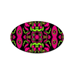 Psychedelic Retro Ornament Print Sticker 100 Pack (oval)