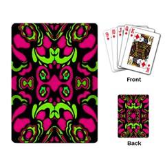 Psychedelic Retro Ornament Print Playing Cards Single Design by dflcprints
