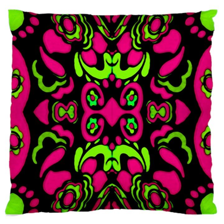 Psychedelic Retro Ornament Print Large Cushion Case (Single Sided) 