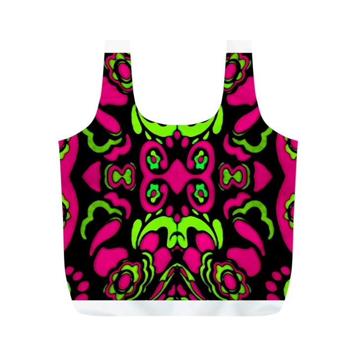 Psychedelic Retro Ornament Print Reusable Bag (M)