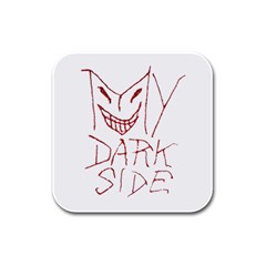 My Dark Side Typographic Design Drink Coasters 4 Pack (square) by dflcprints