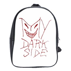 My Dark Side Typographic Design School Bag (large) by dflcprints