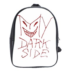 My Dark Side Typographic Design School Bag (xl) by dflcprints