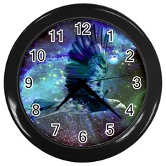 Catch A Falling Star Wall Clock (black) by icarusismartdesigns