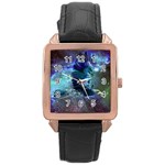 Catch A Falling Star Rose Gold Leather Watch  Front