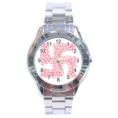 Swastika With Birds Of Peace Symbol Stainless Steel Watch by dflcprints