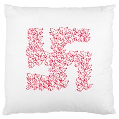 Swastika With Birds Of Peace Symbol Large Cushion Case (two Sided)  by dflcprints