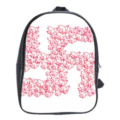 Swastika With Birds Of Peace Symbol School Bag (XL)