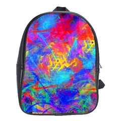 Colour Chaos  School Bag (large) by icarusismartdesigns