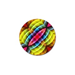 Multicolored Abstract Pattern Print Golf Ball Marker by dflcprints