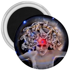 Medusa 3  Button Magnet by icarusismartdesigns