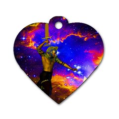 Star Fighter Dog Tag Heart (one Sided)  by icarusismartdesigns