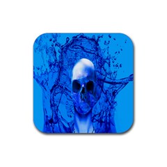 Alien Blue Drink Coaster (square) by icarusismartdesigns