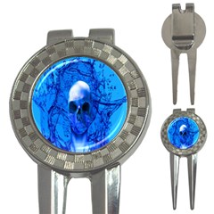 Alien Blue Golf Pitchfork & Ball Marker by icarusismartdesigns