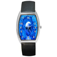 Alien Blue Tonneau Leather Watch by icarusismartdesigns