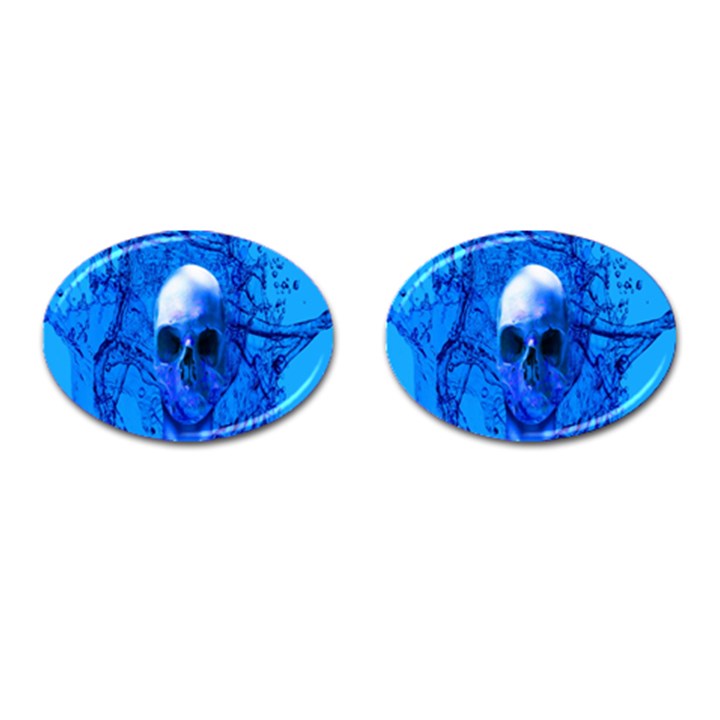 Alien Blue Cufflinks (Oval)