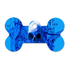 Alien Blue Dog Tag Bone (two Sided) by icarusismartdesigns