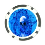 Alien Blue Poker Chip Back