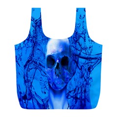 Alien Blue Reusable Bag (l) by icarusismartdesigns