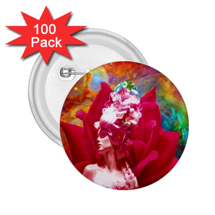 Star Flower 2.25  Button (100 pack)