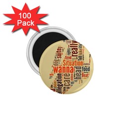 Michael Jackson Typography They Dont Care About Us 1 75  Button Magnet (100 Pack)