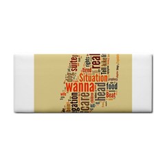 Michael Jackson Typography They Dont Care About Us Hand Towel by FlorianRodarte