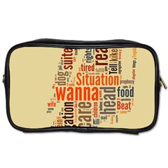 Michael Jackson Typography They Dont Care About Us Travel Toiletry Bag (one Side) by FlorianRodarte