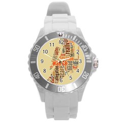 Michael Jackson Typography They Dont Care About Us Plastic Sport Watch (large) by FlorianRodarte
