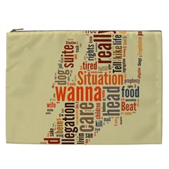 Michael Jackson Typography They Dont Care About Us Cosmetic Bag (xxl) by FlorianRodarte