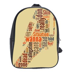 Michael Jackson Typography They Dont Care About Us School Bag (xl)