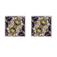 Geometric Grunge Pattern Print Cufflinks (square) by dflcprints