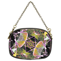 Geometric Grunge Pattern Print Chain Purse (two Sided)  by dflcprints