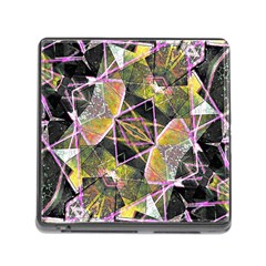 Geometric Grunge Pattern Print Memory Card Reader With Storage (square) by dflcprints