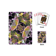 Geometric Grunge Pattern Print Playing Cards (mini) by dflcprints