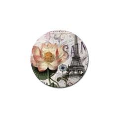 Vintage Paris Eiffel Tower Floral Golf Ball Marker 10 Pack