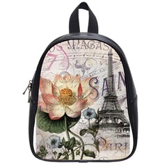 Vintage Paris Eiffel Tower Floral School Bag (small) by chicelegantboutique