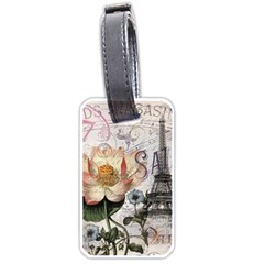 Vintage Paris Eiffel Tower Floral Luggage Tag (one Side) by chicelegantboutique