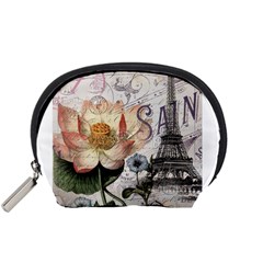 Vintage Paris Eiffel Tower Floral Accessory Pouch (small) by chicelegantboutique