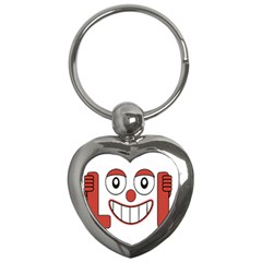 Laughing Out Loud Illustration002 Key Chain (heart) by dflcprints