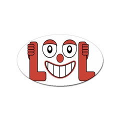 Laughing Out Loud Illustration002 Sticker (oval) by dflcprints