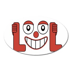 Laughing Out Loud Illustration002 Magnet (oval) by dflcprints